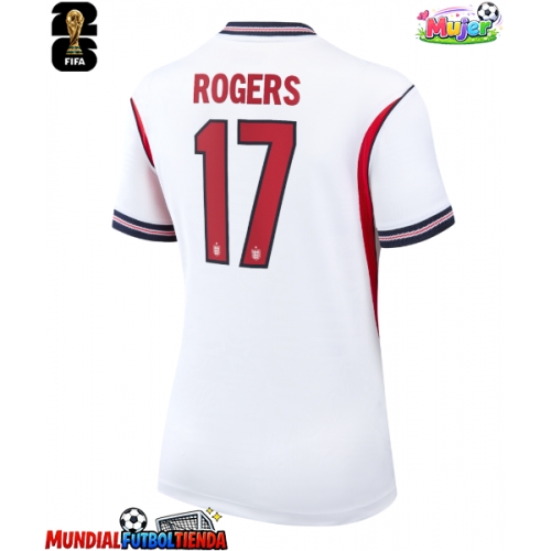 Camiseta Inglaterra Morgan Rogers #17 Primera Equipación Replica Mundial 2026 para mujer mangas cortas